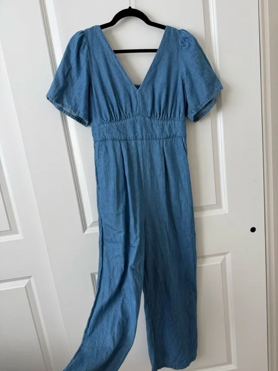 Old Navy Light Blue Denim Jumpsuit - Picture 10 of 10